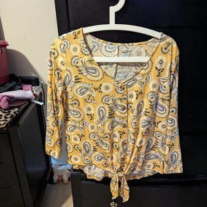 Loft knot tie blouse